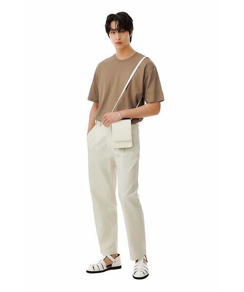 MUSINSA STANDARD（ムシンサスタンダード）の「スーピマリラックスドクルーネックTシャツ[ブラウン]（Tシャツ/カットソー・メンズ・その他・SMALL/MEDIUM/LARGE/X-LARGE/XX-LARGE/XXX-LARGE）」の7枚目の写真