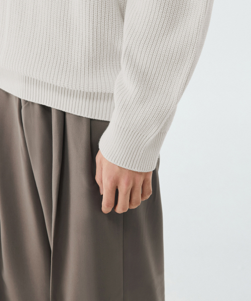 MUSINSA STANDARD（ムシンサスタンダード）の「コットンリブクルーネックニット[クリーム]（ニット/セーター・メンズ・その他・SMALL/MEDIUM/LARGE/X-LARGE/XX-LARGE）」の7枚目の写真