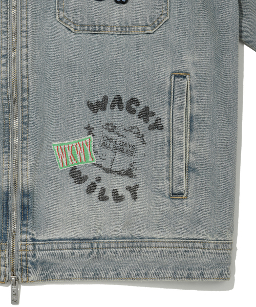 Wacky WiLLy(ワッキーウィリー)の「デニムパッチトラッカーブルー(デニムジャケット・レディース・その他・SMALL/LARGE)」の7枚目の写真