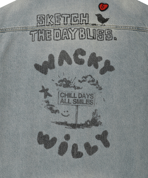 Wacky WiLLy(ワッキーウィリー)の「デニムパッチトラッカーブルー(デニムジャケット・レディース・その他・SMALL/LARGE)」の10枚目の写真