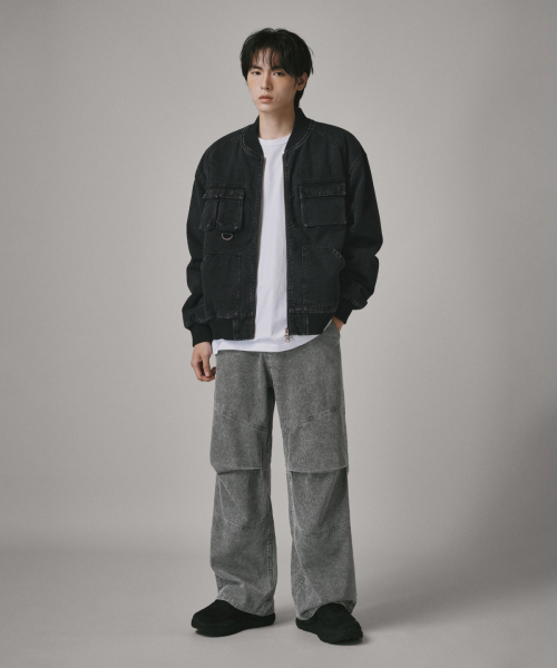 Verdnt（バーダント）の「ボアフリースデニムボンバージャケット[ブラック]（デニムジャケット・メンズ・その他・SMALL/MEDIUM/LARGE）」の4枚目の写真