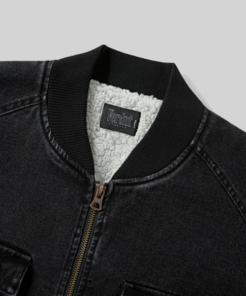 Verdnt（バーダント）の「ボアフリースデニムボンバージャケット[ブラック]（デニムジャケット・メンズ・その他・SMALL/MEDIUM/LARGE）」の8枚目の写真