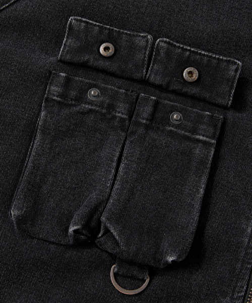 Verdnt（バーダント）の「ボアフリースデニムボンバージャケット[ブラック]（デニムジャケット・メンズ・その他・SMALL/MEDIUM/LARGE）」の10枚目の写真