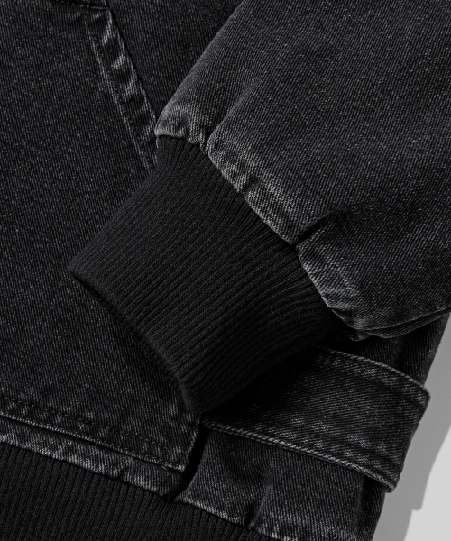 Verdnt（バーダント）の「ボアフリースデニムボンバージャケット[ブラック]（デニムジャケット・メンズ・その他・SMALL/MEDIUM/LARGE）」の12枚目の写真