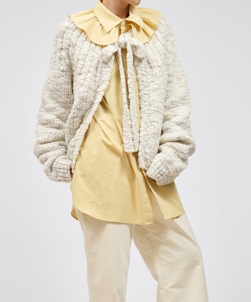 yuumiARIA（ユウミアリア）の「RIBBON KNIT　リボンニット（ニット/セーター・レディース・ホワイト・FREE）」の2枚目の写真