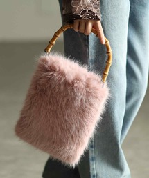 Sawa a la mode（サワアラモード）の「フェイクファースクエアハンドバッグ（ハンドバッグ）」