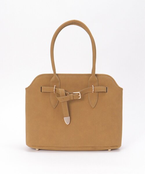 notch.（ノッチ）の「ベルテッドトートバッグ（トートバッグ・レディース・ブラック/キャメル・ONESIZE）」の3枚目の写真