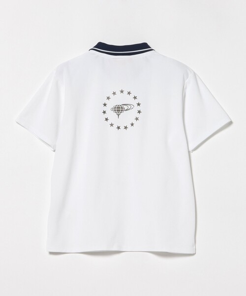 BEAMS GOLF(ビームスゴルフ)の「ORANGE LABEL / シルバースターロゴ サッカーシャツ(吸水速乾・UVカット)(ポロシャツ・レディース・サックスブルー/ネイビー/ホワイト・MEDIUM/SMALL/LARGE)」の19枚目の写真