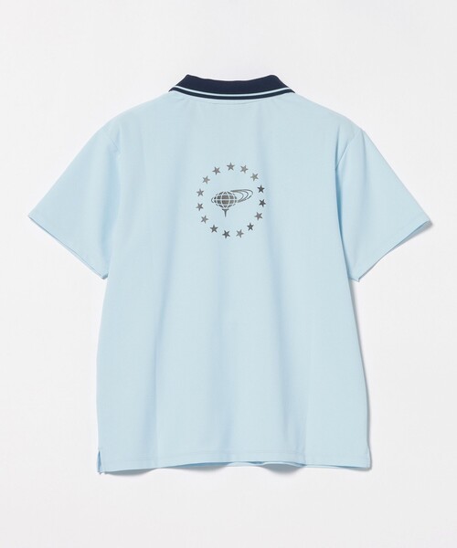 BEAMS GOLF(ビームスゴルフ)の「ORANGE LABEL / シルバースターロゴ サッカーシャツ(吸水速乾・UVカット)(ポロシャツ・レディース・サックスブルー/ネイビー/ホワイト・MEDIUM/SMALL/LARGE)」の16枚目の写真