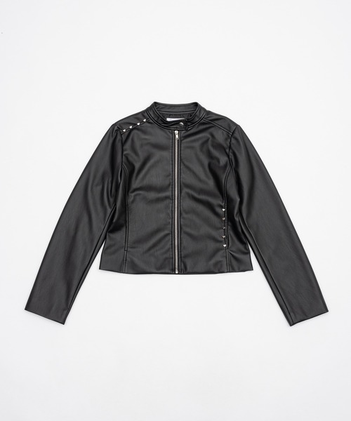 Smyeon ハートスタッズライダースジャケット セール】heartmotif studs rider's jacket/ハートスタッズライダース