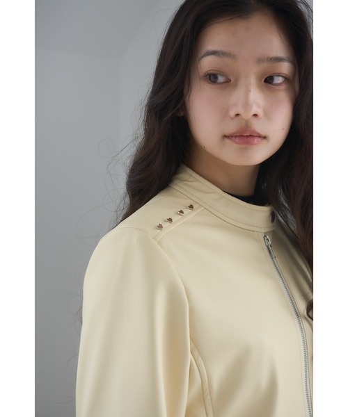 セール】heartmotif studs rider's jacket/ハートスタッズライダース