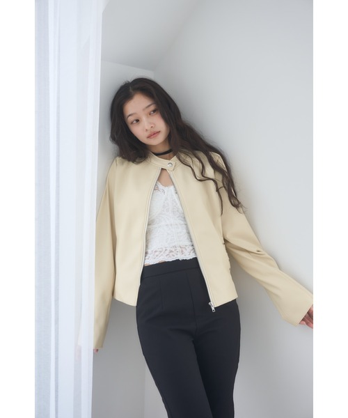 Smyeon ハートスタッズライダースジャケット セール】heartmotif studs rider's jacket/ハートスタッズライダース
