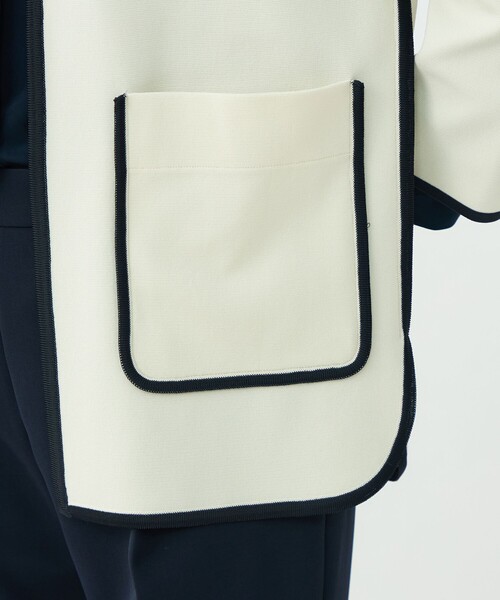 BALLSEY（ボールジィ）の「ミラノリブ 2ポケットカーディガン（カーディガン/ボレロ・レディース・ホワイト/ネイビー・S）」の11枚目の写真