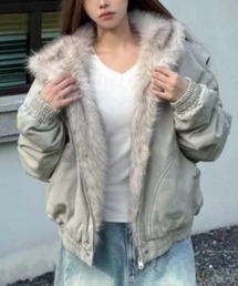 おしゃれスタ | ファーフーディーブルゾン(ブルゾン)