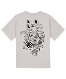KTC0057 マネキネコ 半袖Tシャツ - ベージュ