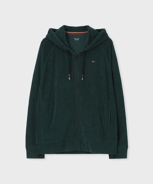 Paul Smith(ポールスミス)の「【リラクシングウェア】アーティストストライプポイント パーカ【853292 7129XL】(パーカー・メンズ・グリーン/ブラック/グレー・X-LARGE)」の1枚目の写真