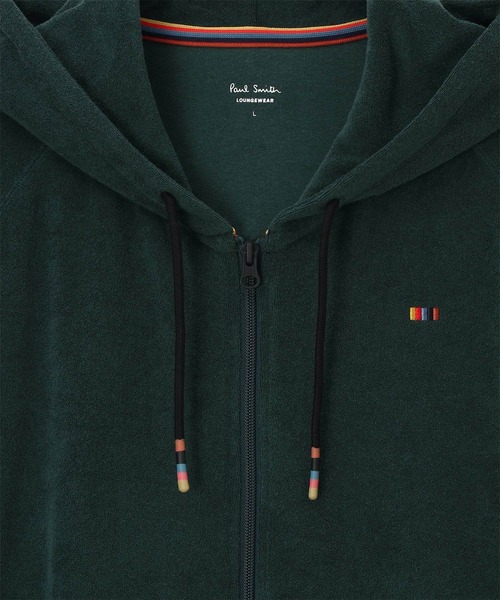 Paul Smith(ポールスミス)の「【リラクシングウェア】アーティストストライプポイント パーカ【853292 7129XL】(パーカー・メンズ・グリーン/ブラック/グレー・X-LARGE)」の5枚目の写真