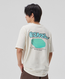 [ビ ニュー]コットンルーズフィット半袖Tシャツ_バターミルク