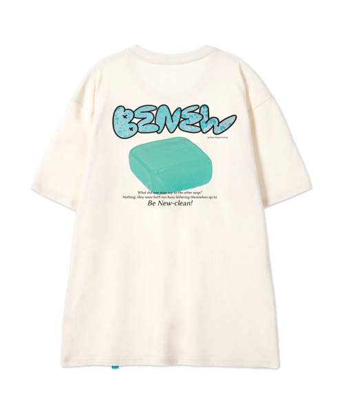 ASTRAL PROJECTION（アストラルプロジェクション）の「[ビ ニュー]コットンルーズフィット半袖Tシャツ_バターミルク（Tシャツ/カットソー・メンズ・その他・LARGE/MEDIUM/X-LARGE/XX-LARGE）」の3枚目の写真