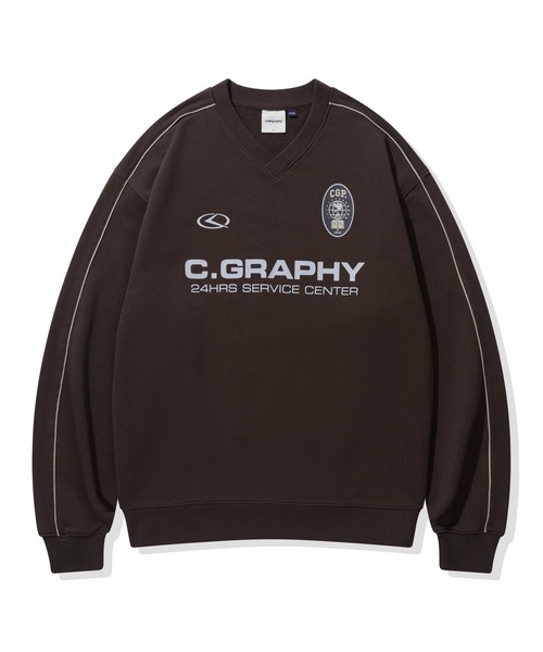 codegraphy(�R�[�h�O���t�B�[)��24H Track V-neck Man to Man CBEWUTL020(�X�E�F�b�g)