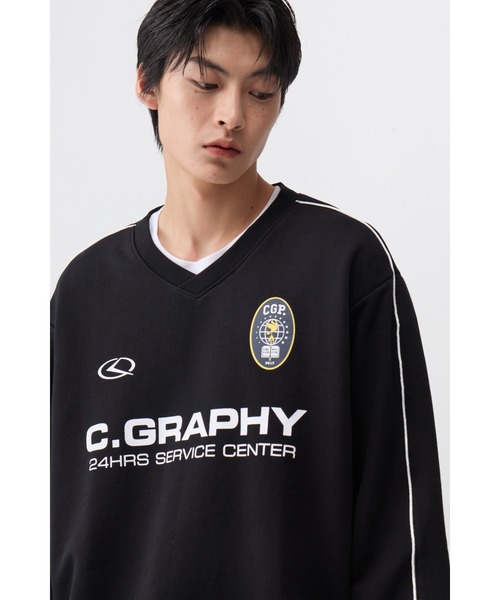 codegraphy(�R�[�h�O���t�B�[)��24H Track V-neck Man to Man CBEWUTL020(�X�E�F�b�g)