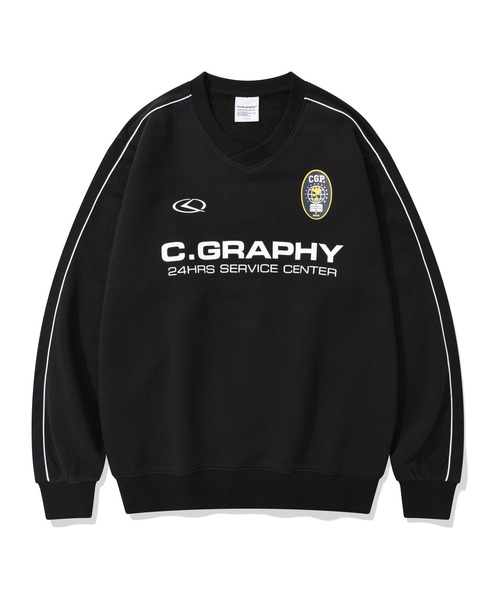 codegraphy(コードグラフィー)の「24H Track V-neck Man to Man CBEWUTL020(スウェット・メンズ・ブラウン/ネイビー/ヘザーグレー/ブラック・SMALL/MEDIUM/LARGE)」の5枚目の写真