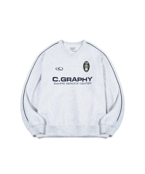 codegraphy(コードグラフィー)の「24H Track V-neck Man to Man CBEWUTL020(スウェット・メンズ・ブラウン/ネイビー/ヘザーグレー/ブラック・SMALL/MEDIUM/LARGE)」の11枚目の写真