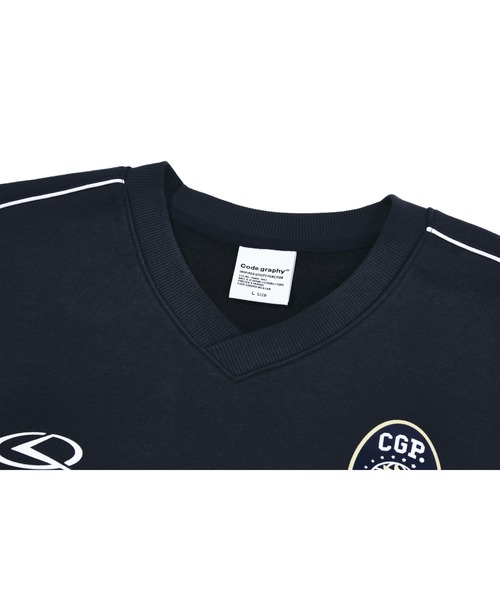codegraphy(コードグラフィー)の「24H Track V-neck Man to Man CBEWUTL020(スウェット・メンズ・ブラウン/ネイビー/ヘザーグレー/ブラック・SMALL/MEDIUM/LARGE)」の19枚目の写真