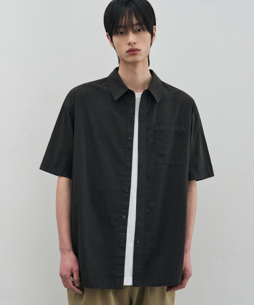 DRAW FIT（ドローフィット）の「コットンダイイングハーフシャツ [D.CHARCOAL]（シャツ/ブラウス・メンズ・その他・MEDIUM/LARGE/X-LARGE）」の3枚目の写真