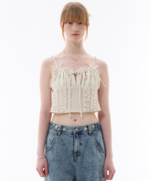 GAGA RIBBON BUSTIER / BEIGE
