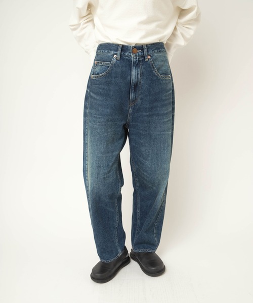 RNA-N（アールエヌエーエヌ）の「R4419 ルーズテーパードクロップド（デニムパンツ・レディース・ダークインディゴブルー/ライトインディゴブルー・MEDIUM/SMALL）」の3枚目の写真