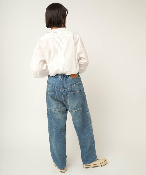 RNA-N（アールエヌエーエヌ）の「R4419 ルーズテーパードクロップド（デニムパンツ・レディース・ダークインディゴブルー/ライトインディゴブルー・MEDIUM/SMALL）」の20枚目の写真