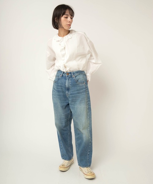 RNA-N（アールエヌエーエヌ）の「R4419 ルーズテーパードクロップド（デニムパンツ・レディース・ダークインディゴブルー/ライトインディゴブルー・MEDIUM/SMALL）」の19枚目の写真