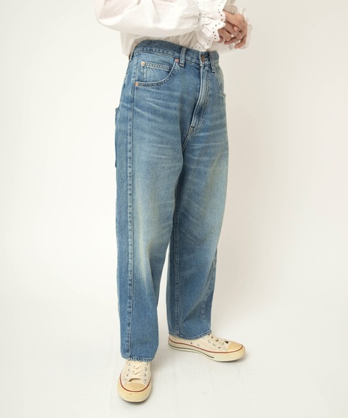 RNA-N（アールエヌエーエヌ）の「R4419 ルーズテーパードクロップド（デニムパンツ・レディース・ダークインディゴブルー/ライトインディゴブルー・MEDIUM/SMALL）」の11枚目の写真