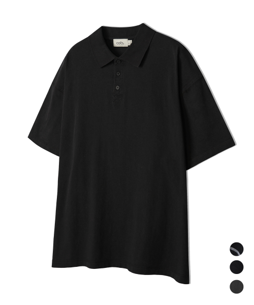 COSTUME O’CLOCK(コスチュームオクロック)の「ピグメント切開カラーショートスリーブTシャツ3 COLOR COOSTS258(ポロシャツ・メンズ・ブラック/ダークグレー/ブラック×ホワイト・MEDIUM/LARGE/SMALL)」の10枚目の写真