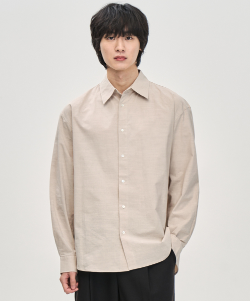 PRAIRIE(KR)(プレーリー)の「コンフォートシャドウストライプシャツ(ベージュ)(シャツ/ブラウス・メンズ・ベージュ・MEDIUM/LARGE)」の10枚目の写真
