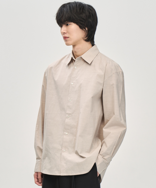 PRAIRIE(KR)(プレーリー)の「コンフォートシャドウストライプシャツ(ベージュ)(シャツ/ブラウス・メンズ・ベージュ・MEDIUM/LARGE)」の4枚目の写真