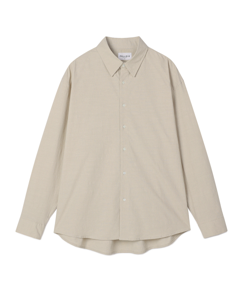 PRAIRIE(KR)(プレーリー)の「コンフォートシャドウストライプシャツ(ベージュ)(シャツ/ブラウス・メンズ・ベージュ・MEDIUM/LARGE)」の6枚目の写真