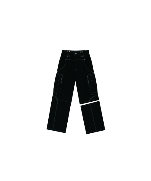 KASHIKO(カシコ)の「Detachable Cargo Pants Black(その他パンツ・レディース・その他・MEDIUM)」の1枚目の写真