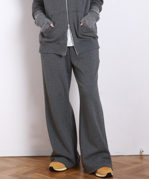 EVERYDAY I LIKE.（エヴリディアイライク）の「*ウォームスウェットパンツ（スラックス・レディース・ホワイト/ブラウン/グレー/ブラック・38/36）」の3枚目の写真