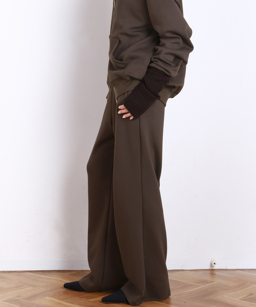 EVERYDAY I LIKE.（エヴリディアイライク）の「*ウォームスウェットパンツ（スラックス・レディース・ホワイト/ブラウン/グレー/ブラック・38/36）」の5枚目の写真