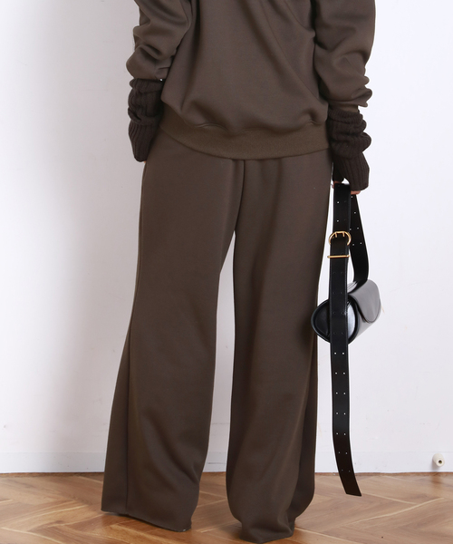 EVERYDAY I LIKE.（エヴリディアイライク）の「*ウォームスウェットパンツ（スラックス・レディース・ホワイト/ブラウン/グレー/ブラック・38/36）」の6枚目の写真