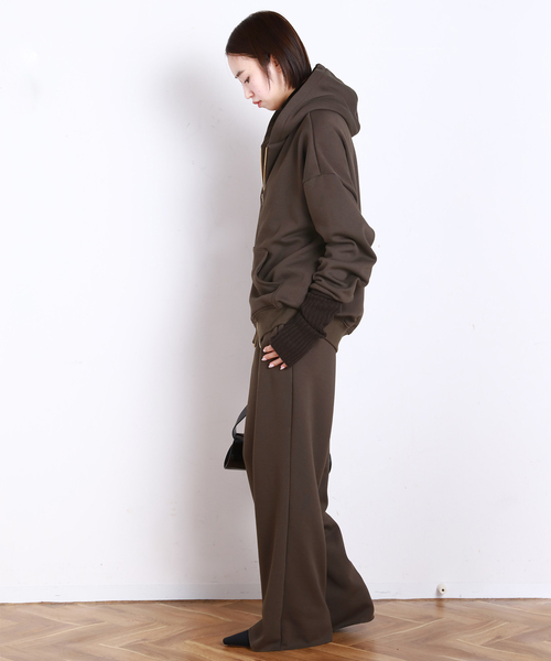 EVERYDAY I LIKE.（エヴリディアイライク）の「*ウォームスウェットパンツ（スラックス・レディース・ホワイト/ブラウン/グレー/ブラック・38/36）」の8枚目の写真