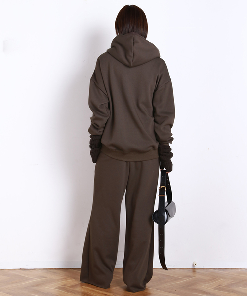 EVERYDAY I LIKE.（エヴリディアイライク）の「*ウォームスウェットパンツ（スラックス・レディース・ホワイト/ブラウン/グレー/ブラック・38/36）」の9枚目の写真