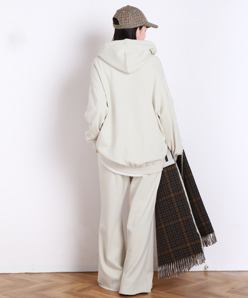 EVERYDAY I LIKE.（エヴリディアイライク）の「*ウォームスウェットパンツ（スラックス・レディース・ホワイト/ブラウン/グレー/ブラック・38/36）」の14枚目の写真