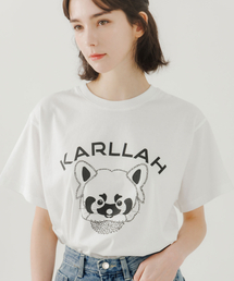 KARLLAH（カラ）の「レスポンダー プリント 半袖Tシャツ-ホワイト（Tシャツ/カットソー）」