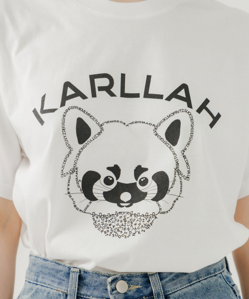 KARLLAH（カラ）の「レスポンダー プリント 半袖Tシャツ-ホワイト（Tシャツ/カットソー・レディース・ホワイト・FREE）」の3枚目の写真