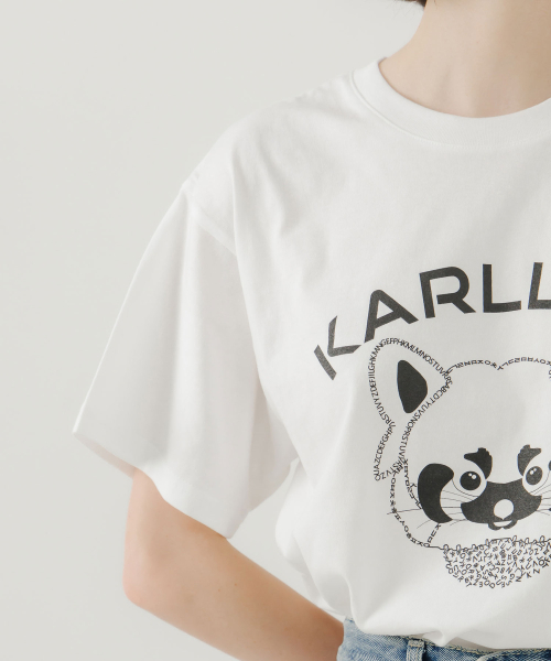 KARLLAH（カラ）の「レスポンダー プリント 半袖Tシャツ-ホワイト（Tシャツ/カットソー・レディース・ホワイト・FREE）」の5枚目の写真