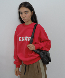 [CORE] ENOR FLOWER SWEATSHIRT - RED