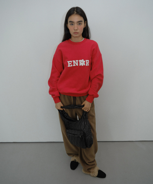 EN OR（エンオール）の「[CORE] ENOR FLOWER SWEATSHIRT - RED（スウェット・レディース・その他・FREE）」の4枚目の写真
